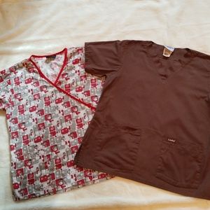 Short Sleeve Scrub Tops Size M